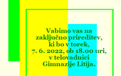 Vabilo na zaključno prireditev