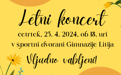 Vabilo na koncert pevskega zbora